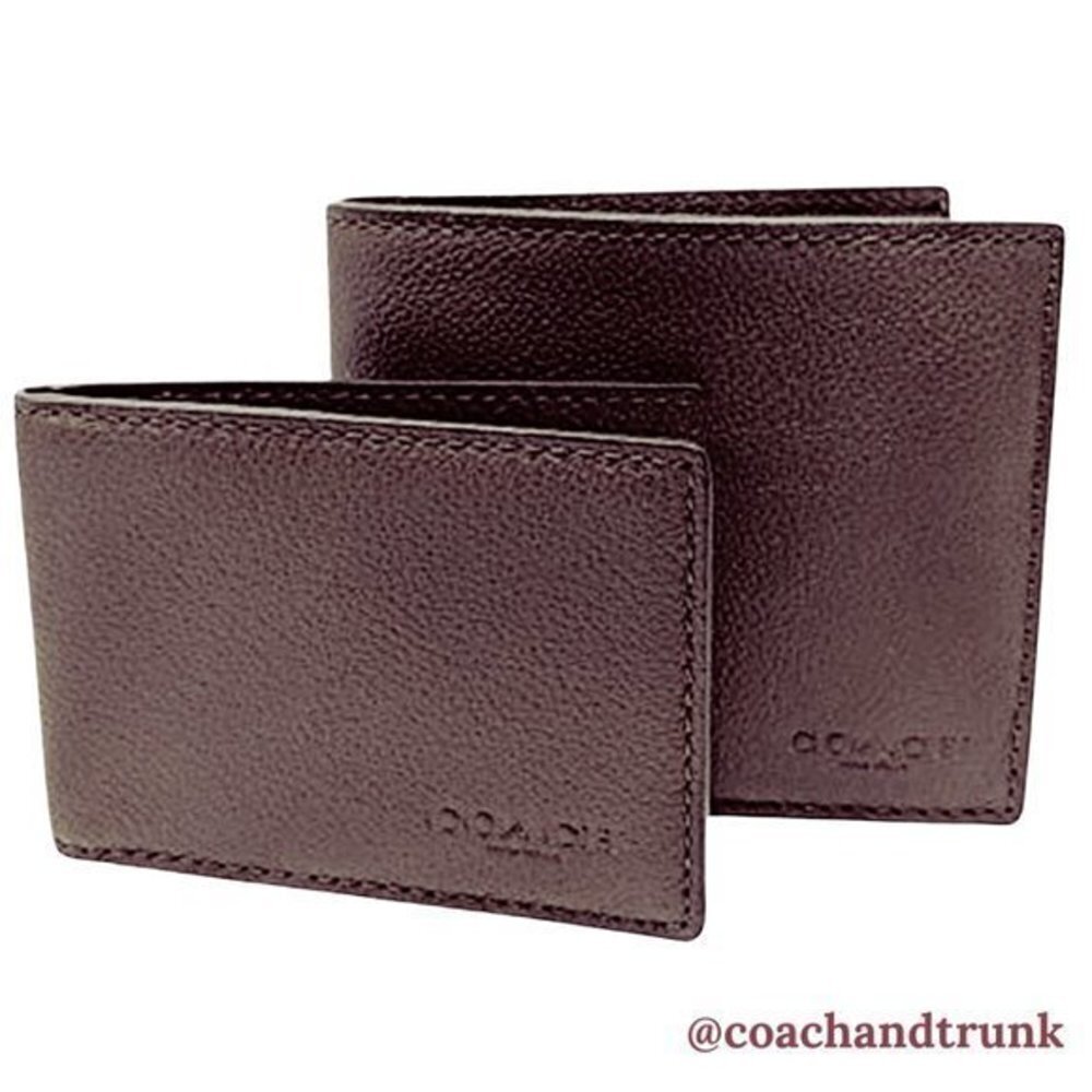 COACH Leather 3 in 1 Wallet Compact Mahogany NWT - Picture 6 of 11